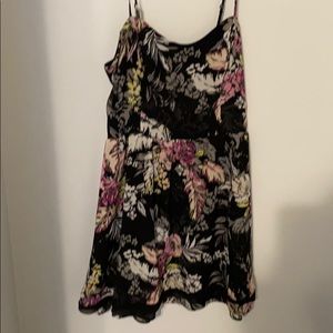 Skinny strap floral dress.